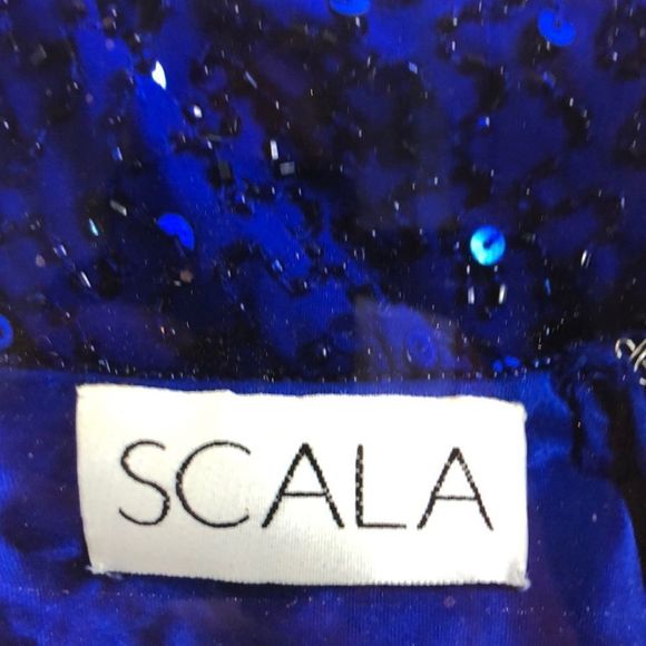 Scala 💯 Silk Beaded Size L Blue and Black beads - Picture 13 of 13
